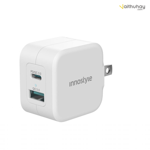  Sạc Nhanh Iphone 13 I 12 20W Innostyle Minigo Pro III Dual PD/QC3.0 IC20-2PDWHI 