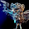  Mô hình ghép Cú Đêm 3D DIY Steampunk Kim Loại 