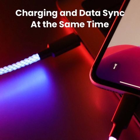  Cáp dữ liệu USB Type-C phát sáng RGB Streaming 60W sạc siêu nhanh 