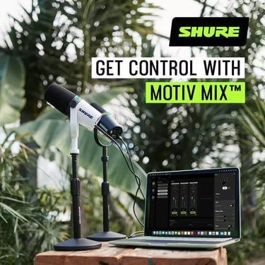  Podcast Microphone Shure MV7+, Dynamic – thu âm giọng nói rõ ràng, giảm tiếng ồn 