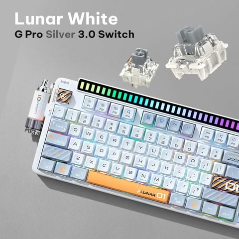  [HÀNG CÓ SẴN] KEYSME LUNAR 01 - Bàn phím cơ tích hợp đèn RGB cảm biến âm thanh 