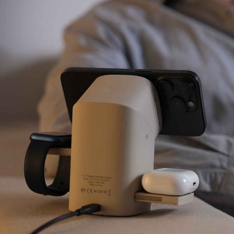  Sạc Không Dây VitaLink 3 trong 1 – Sạc Nhanh 15W, Xoay Tự Động, Hỗ Trợ Magsafe 