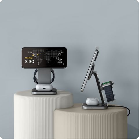  Đế sạc không dây Qi2 3 trong 1 – Có thể gập gọn, sạc nhanh 15W, chống quá tải 