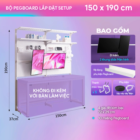  Bảng Pegboard Module 9Space -  đa năng giúp không gian luôn gọn gàng 