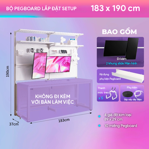  Bảng Pegboard Module 9Space -  đa năng giúp không gian luôn gọn gàng 