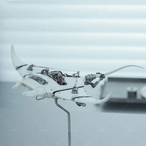  Mô Hình Kim Loại Cá Đuối Steampunk MOBULA Manta Ray | Kiệt Tác Cơ Khí 3D Độc Quyền 