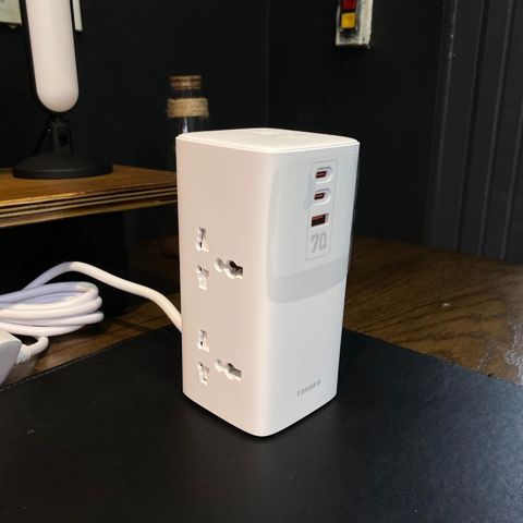  [HÀNG CÓ SẴN] Ổ Cắm Điện Cao Cấp Tanaka OD34026 – 3 Cổng Sạc Siêu Nhanh USB-C PD 70W & USB-A 30W, Tổng Công Suất 2500W 