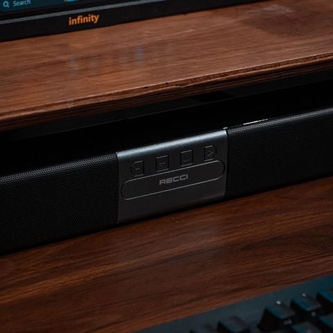  [HÀNG SẴN GIAO NGAY] Loa Soundbar Bluetooth Đen Recci RSKW32 – Âm Thanh Stereo Hi-Fi & Kết Nối Bluetooth V5.3 
