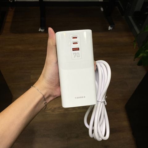  [HÀNG CÓ SẴN] Ổ Cắm Điện Cao Cấp Tanaka OD34026 – 3 Cổng Sạc Siêu Nhanh USB-C PD 70W & USB-A 30W, Tổng Công Suất 2500W 