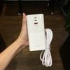  [HÀNG CÓ SẴN] Ổ Cắm Điện Cao Cấp Tanaka OD34026 – 3 Cổng Sạc Siêu Nhanh USB-C PD 70W & USB-A 30W, Tổng Công Suất 2500W 