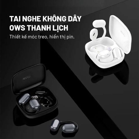  [HÀNG SẴN GIAO NGAY] Tai Nghe Không Dây Recci REP‑W76 – Tai Nghe Bluetooth 5.3, Âm Thanh Hi‑Fi Không Trễ 