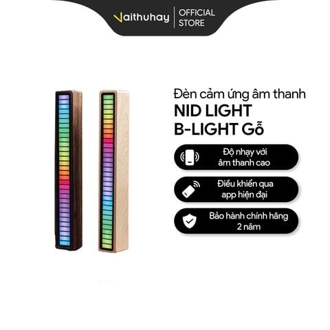  Đèn Cảm Biến Âm Thanh B-light Bóng LED RGB Tích Hợp Cổng USB 5V-2A Cảm Biến Âm Thanh Pin 20.000h - Vaithuhay 