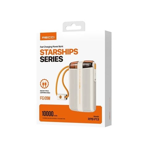  [HÀNG SẴN GIAO NGAY] Sạc Dự Phòng Recci RPBP13 10.000mAh Hỗ Trợ Sạc Nhanh PD 20W 
