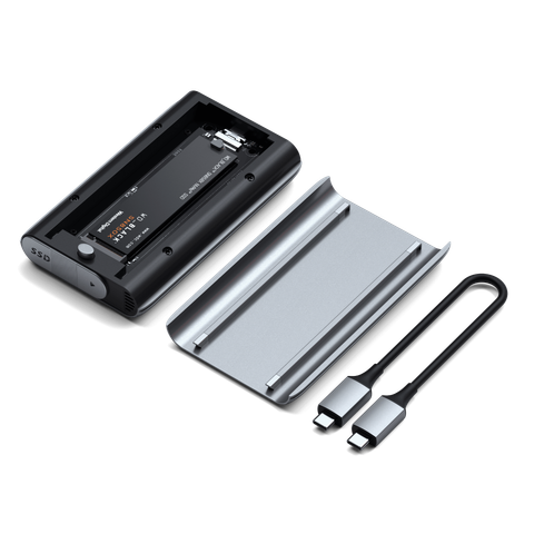  Satechi USB4 NVMe SSD Pro Enclosure hộp đựng ổ cứng SSD M.2 NVMe tiên tiến, hỗ trợ giao thức USB4 và Thunderbolt 4, tốc độ truyền dữ liệu lên đến 40Gbps 