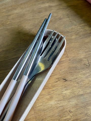  [QUÀ TẶNG] Bộ đũa muỗng inox, hộp lúa mạch tiện lợi bảo vệ môi trường 