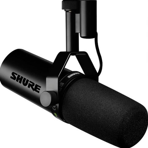 Micro Thu Âm Shure SM7B, Hướng thu Cardioid chuẩn xác, Bộ lọc pop tích hợp và mút lọc A7WS, Lựa chọn hàng đầu cho âm thanh chuyên nghiệp 