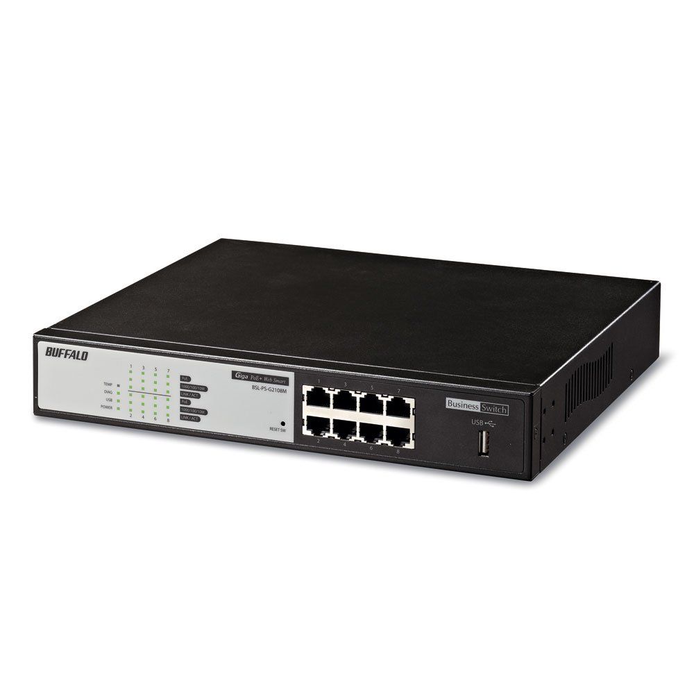 Switch 8 Port Gigabit POE Buffalo BSL-PS-G2108M