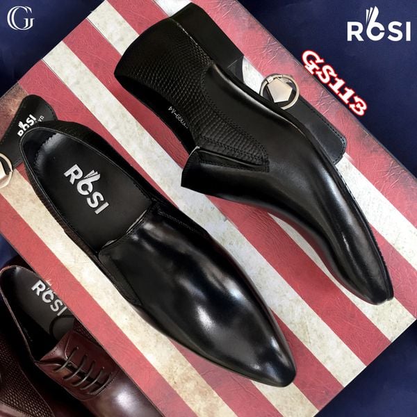 Giày lười  GS113 đế phíp- da bò nguyên tấm Việt Nam