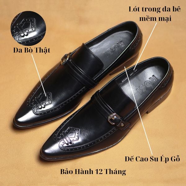 Giày lười  GS22 đế phíp- da bò nguyên tấm Việt Nam