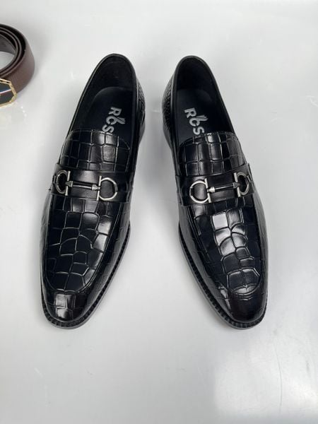 ROSI06 - Giày lười họa tiết vân da rắn