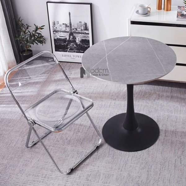 Bàn tiếp khách mặt đá tròn TE TULIP 2-08E3