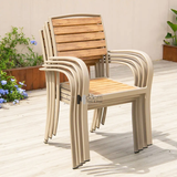 Bộ bàn ăn vuông 4 ghế nhựa gỗ TE2031-80A_CC2028-A