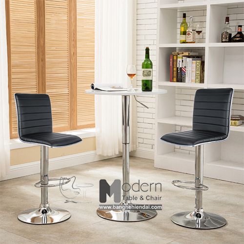 Bộ bàn ghế bar tròn 60 TB2105 và CB2242 thân nệm hiện đại HCM