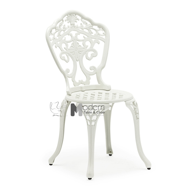 Bộ bàn nhôm đúc 4 ghế trắng TE2003-78A_CC2012-A