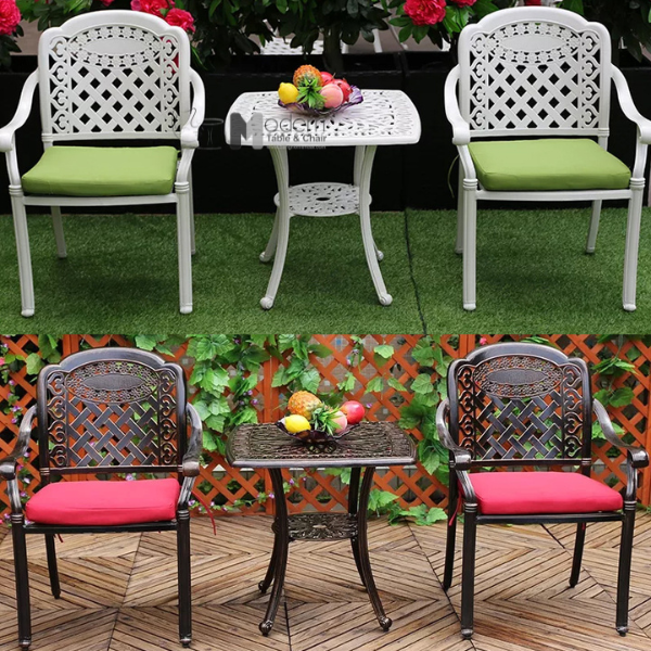 Bàn trà vuông thấp nhôm đúc TE2026-62A