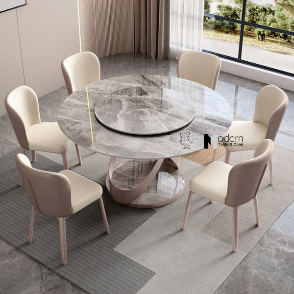 Bàn ăn nhà hàng 2 mặt đá 1m35 TN Univers 2A-135E