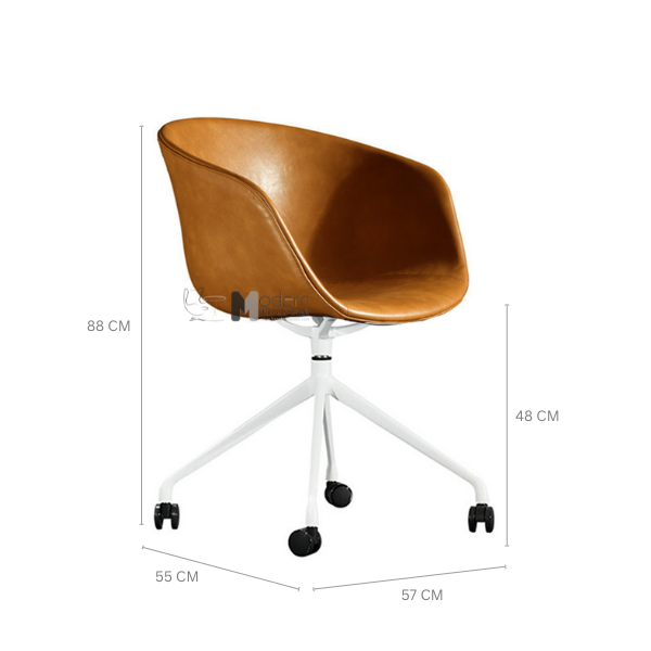 Ghế làm việc thân xoay bọc PVC AAC2-P