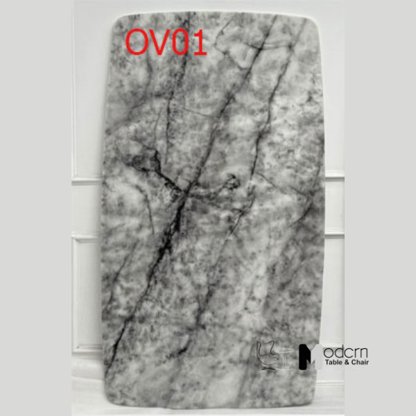 Bàn ăn chữ nhật 1m6 mặt đá vi tinh thể sang trọng TN Luxury 5B-160E