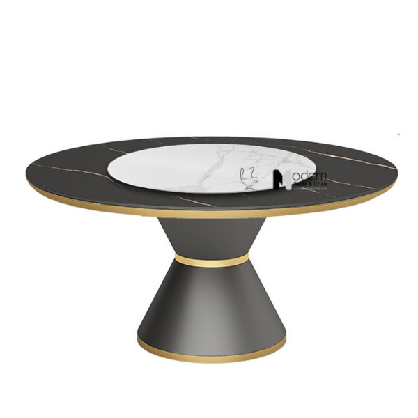Bàn ăn 2 mặt đá tròn xoay 1m5 TN Jupiter 3A-150E