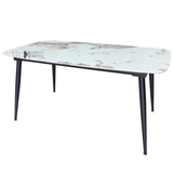 Bàn ăn chữ nhật 1m6 mặt đá TN1226-16E3