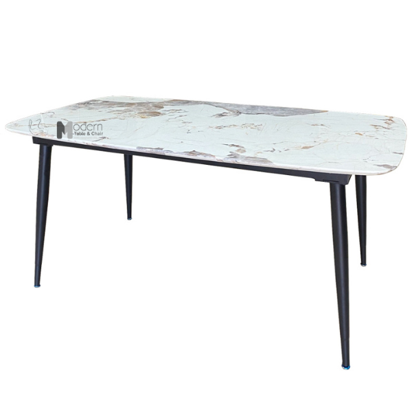 Bàn ăn chữ nhật 1m6 mặt đá TN1226-16E3