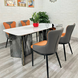 Bộ bàn ăn 4 ghế mặt đá 1m6 nhập khẩu TN1234-16E / ECO 44A-P