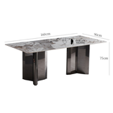 Bàn ăn mặt đá 1m6 chân 3 cạnh nhập khẩu TN1234-16E