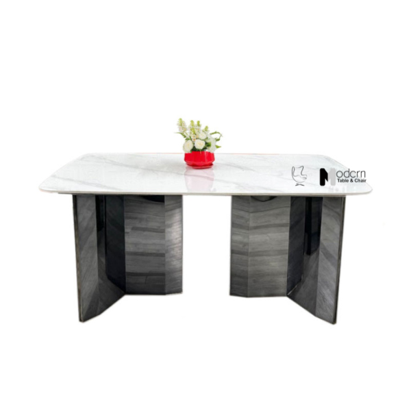 Bàn ăn mặt đá 1m6 chân 3 cạnh nhập khẩu TN1234-16E