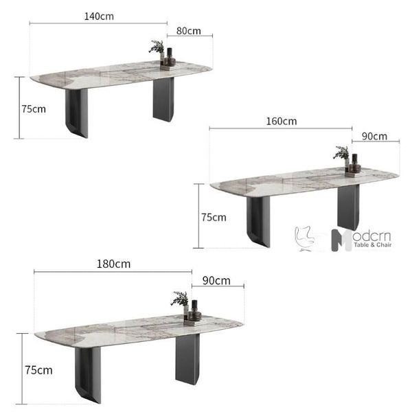 Bàn ăn mặt đá cao cấp 1.8m hàng nhập khẩu TN1231-18E