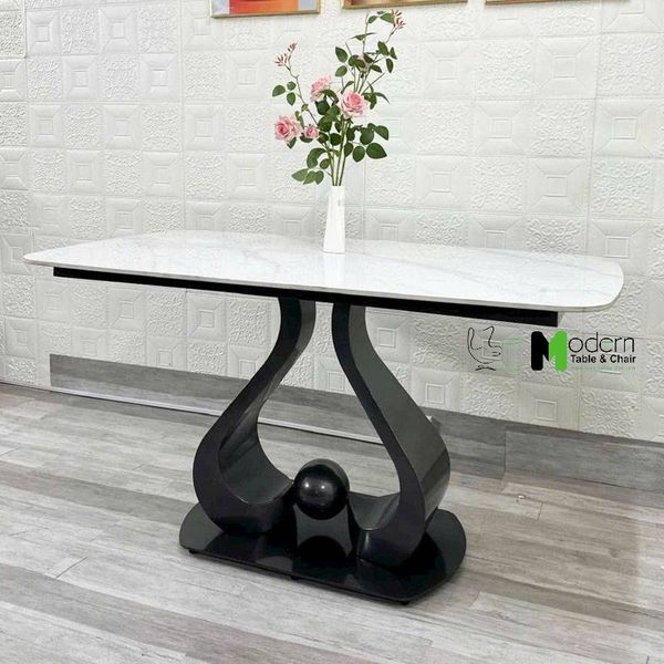 Bàn ăn mặt đá chân sắt nhập khẩu TN1230-14E