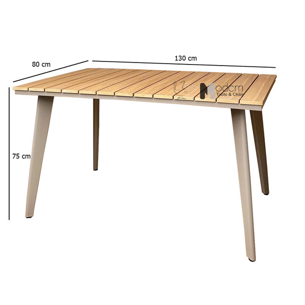 Bàn cafe sân thượng chữ nhật TE2045-130T