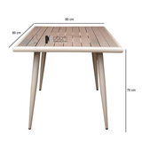 Bàn ăn sân vườn vuông 80 cm TE2046-80T