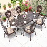 Bàn sân vườn mặt oval 1m8 TE2005-180A