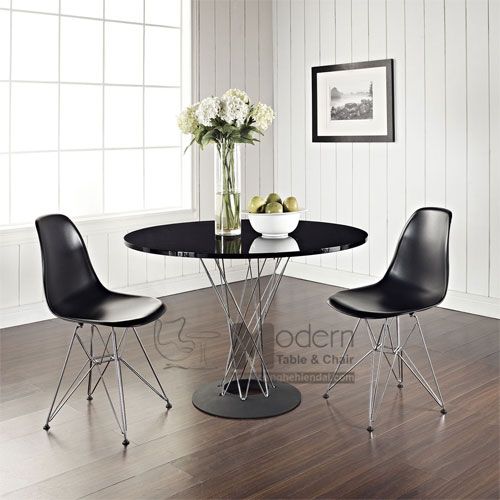 Bàn ăn tròn 80 chân thép xoắn CYCLONE A-08W