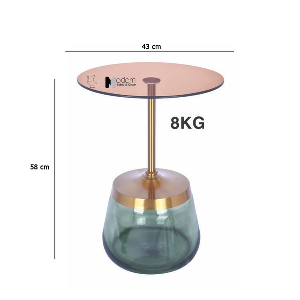 Bàn sofa trang trí nhỏ gọn mặt kính trong TS0967-43G