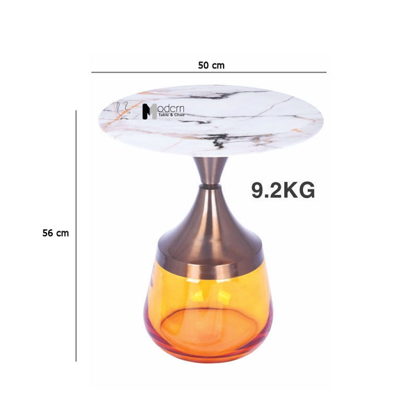 Bàn trà góc chân thuỷ tinh sang trọng TS0966-05E