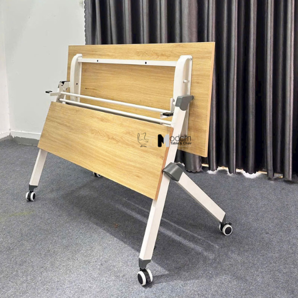 Bàn họp 1m2 xếp gọn mặt vân gỗ tự nhiên TF2005-12W