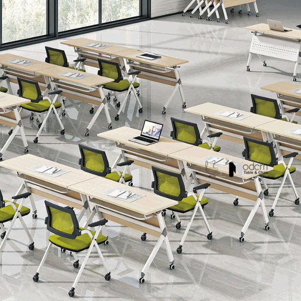 Bàn họp 1m2 xếp gọn mặt vân gỗ tự nhiên TF2005-12W