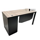 Bàn nhân viên mặt gỗ MFC 1m4 có tủ hiện đại TW2008-14W