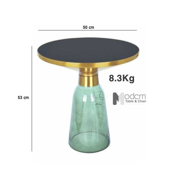 Bàn sofa decor chân thuỷ tinh mặt kính TS0968-05G